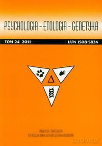 Psychologia Etologia Genetyka (Tom 24/2011) [KSIĄŻKA]