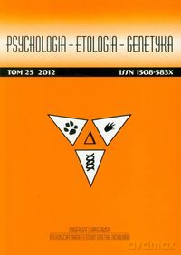 Psychologia Etologia Genetyka (Tom 25) [KSIĄŻKA]