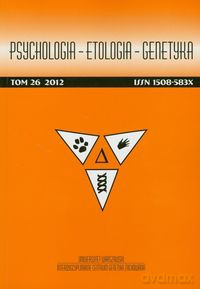 Psychologia Etologia Genetyka (Tom 26/2012) [KSIĄŻKA]