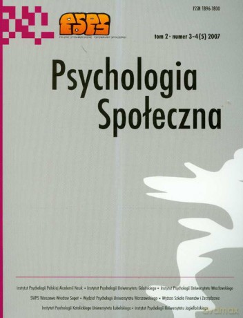 Psychologia społeczna (Tom 2) (3-4) 2007 [KSIĄŻKA]