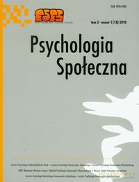 Psychologia społeczna (Tom 5)/2010 [KSIĄŻKA]