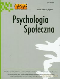 Psychologia społeczna (Tom 6) 3 (18) 2011 [KSIĄŻKA]