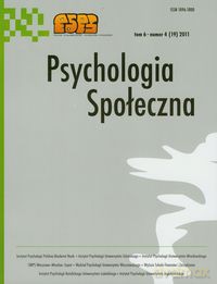 Psychologia społeczna (Tom 6) numer 4/2011 [KSIĄŻKA]