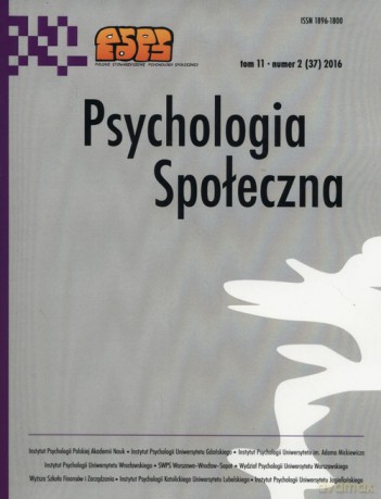 Psychologia społeczna 2/2016 [KSIĄŻKA]