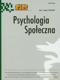 Psychologia społeczna 3/2012 [KSIĄŻKA]