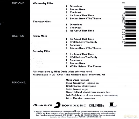 Miles Davis: At Fillmore: Live At The Fillmore East [2CD]