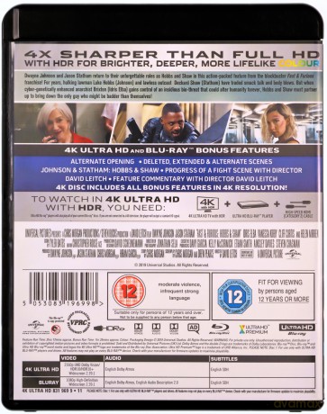 Fast & Furious Presents: Hobbs & Shaw (Szybcy i wściekli: Hobbs i Shaw) [Blu-Ray 4K]+[Blu-Ray]