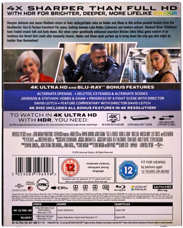 Fast & Furious Presents: Hobbs & Shaw (Szybcy i wściekli: Hobbs i Shaw) [Blu-Ray 4K]+[Blu-Ray]