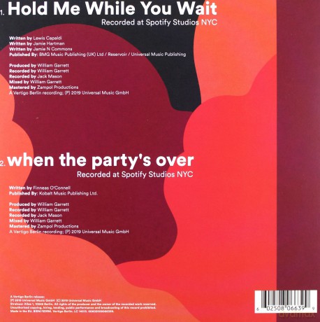 Lewis Capaldi: Hold Me While You Wait / When The Partys Over [Winyl]