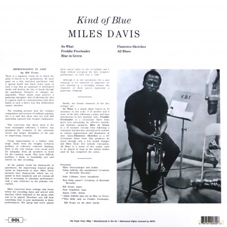 Miles Davis: Kind Of Blue (Blue) [Winyl]