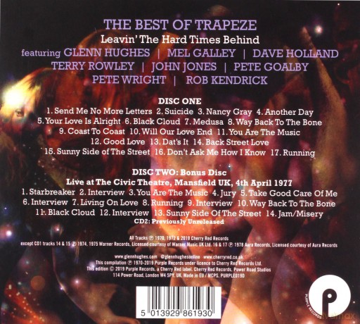 Trapeze: Leavin The Bad Times Behind: The Best Of Trapeze (Remastered) [2CD]