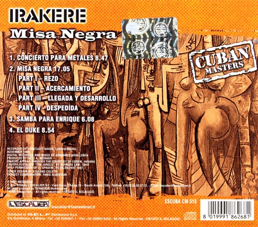 Irakere: Misa Negra [CD]