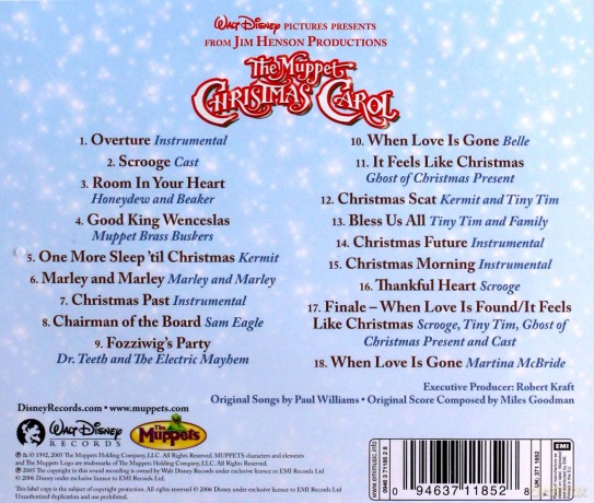 Muppets Christmas Carol soundtrack [CD]