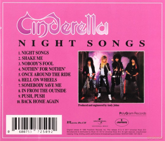 Cinderella: Night Songs [CD]