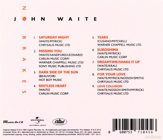 John Waite: No Brakes [CD]