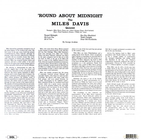 Miles Davis: Round About Midnight (Blue) [Winyl]