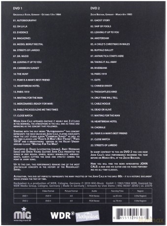 John Cale & Band: Live Rockpalast [2DVD]