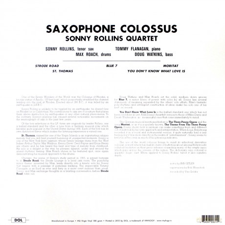 Sonny Rollins: Saxophone Colossus (Blue) [Winyl]