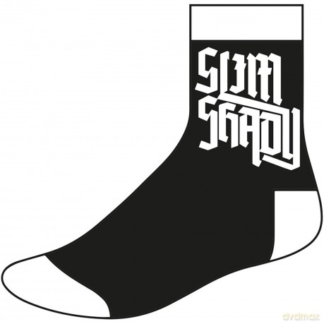 Eminem: Slim Shady Black Sock UK Size 7-11 (Euro Sizes Approx Size 40-45)