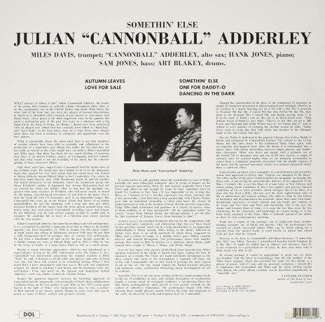 Cannonball Adderley: Somethin Else (Blue) [Winyl]