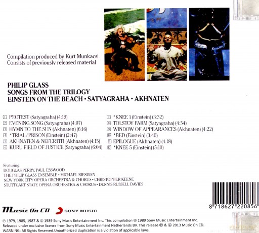 Philip Glass: Songs From The Trilogy [CD]