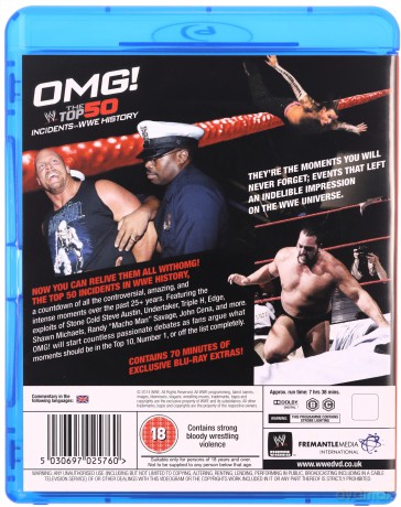 Wwe Omg The Top 50 Incidents In Wwe History [2xBlu-Ray]