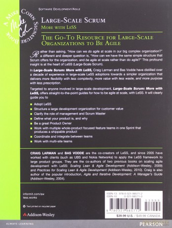 Large-Scale Scrum: More with LeSS - Bas Vodde, Craig Larman [KSIĄŻKA]