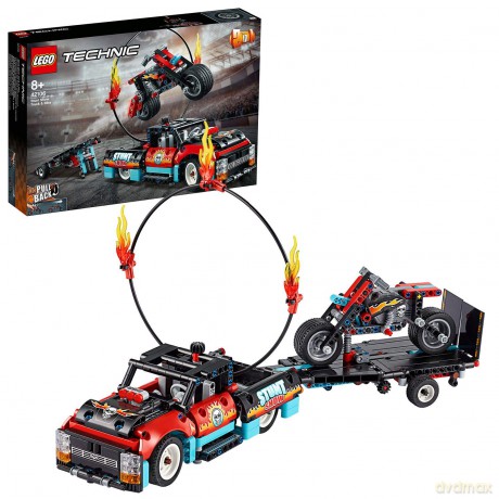 LEGO Technic Furgonetka i motocykl kaskaderski (42106) [KLOCKI]