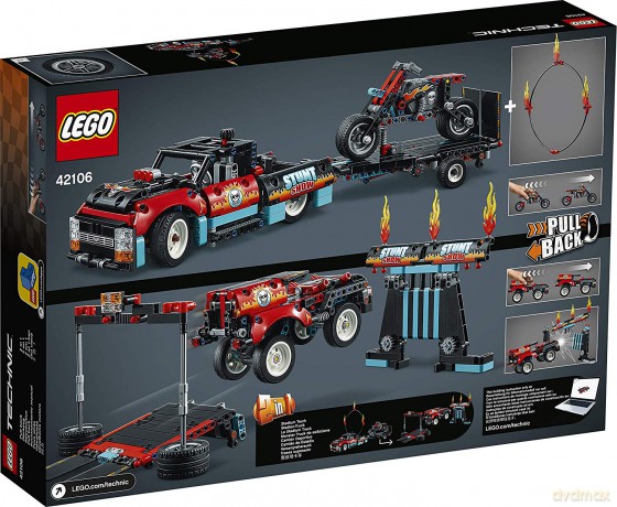 LEGO Technic Furgonetka i motocykl kaskaderski (42106) [KLOCKI]