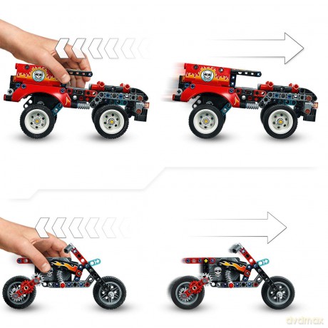 LEGO Technic Furgonetka i motocykl kaskaderski (42106) [KLOCKI]