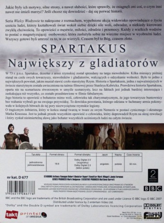 Kolekcja Wielcy Wodzowie: Spartakus (BBC) (digipack) [DVD]
