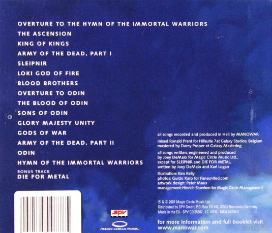 Manowar: Gods Of War [CD]