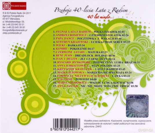 Lato z Radiem: Przeboje 40-lecia Lata z Radiem - 40 lat minęło [CD]