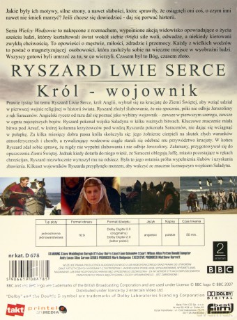 Kolekcja Wielcy Wodzowie: Ryszard Lwie Serce (BBC) (digipack) [DVD]