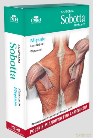 Anatomia Sobotta Flashcards. Mięśnie. Polskie mianownictwo anatomiczne - L. Bräuer [KSIĄŻKA]