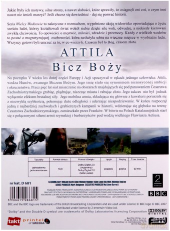 Kolekcja Wielcy Wodzowie: Attila (BBC) (digipack) [DVD]