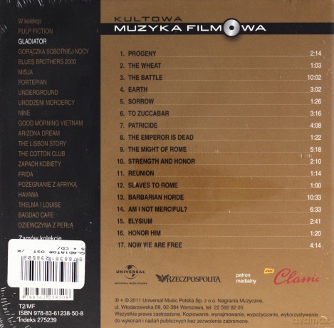 Gladiator soundtrack (digibook) (Kultowa Muzyka Filmowa) [CD]