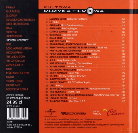 Natural Born Killers soundtrack (Urodzeni mordercy) (Kultowa Muzyka FIlmowa) [CD]