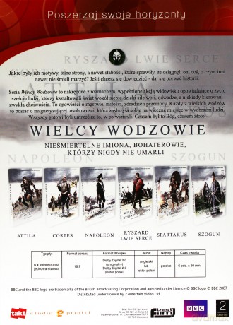 Kolekcja Wielcy Wodzowie (BBC) [BOX] [6DVD]