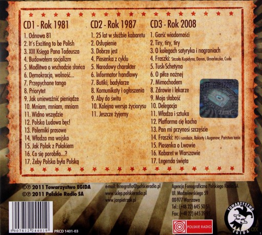 Jan Pietrzak (Kabaret pod Egidą): Potęga śmiechu (digipack) [3CD]