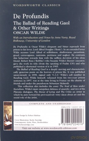 De Profundis The Ballad of Reading Gaol & Other Writings - Oscar Wilde [KSIĄŻKA]