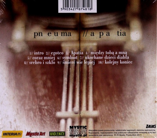 Pneuma: Apatia (digipack) [CD]