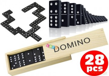 Domino w drewnianym pudełku 28 części [GRA]