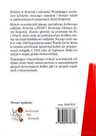 Dywersja i sabotaż kobiet DYSK KG AK Wspomnienia 1 [KSIĄŻKA]