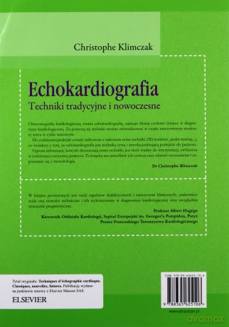 Echokardiografia Techniki tradycyjne i nowoczesne - Christophe Klimczak [KSIĄŻKA]