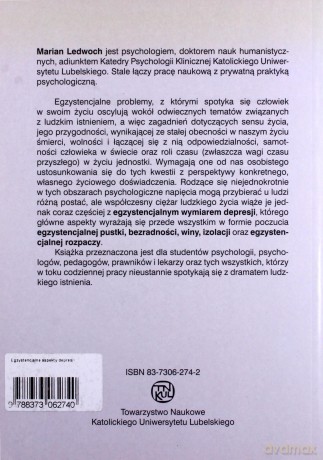 Egzystencjalne aspekty depresji - Marian Ledwoch [KSIĄŻKA]