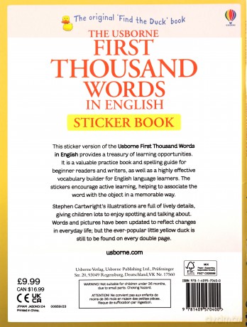 First Thousand Words in English Sticker Book - Heather Amery [KSIĄŻKA]