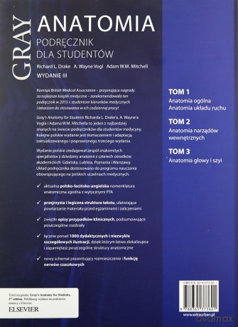 Gray Anatomia Podręcznik dla studentów (Tom 2) - Richard L. Drake, A.Wayne Vogl [KSIĄŻKA]