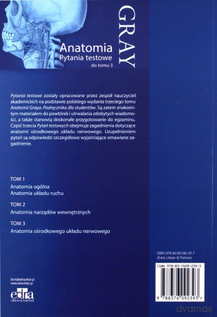 Gray Anatomia Pytania testowe do tomu 3 [KSIĄŻKA]