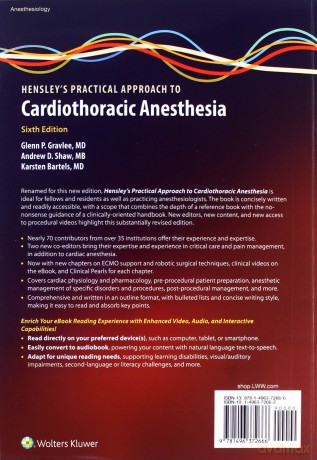 Hensley's Practical Approach to Cardiothoracic Anesthesia - Glenn P. Gravlee [KSIĄŻKA]